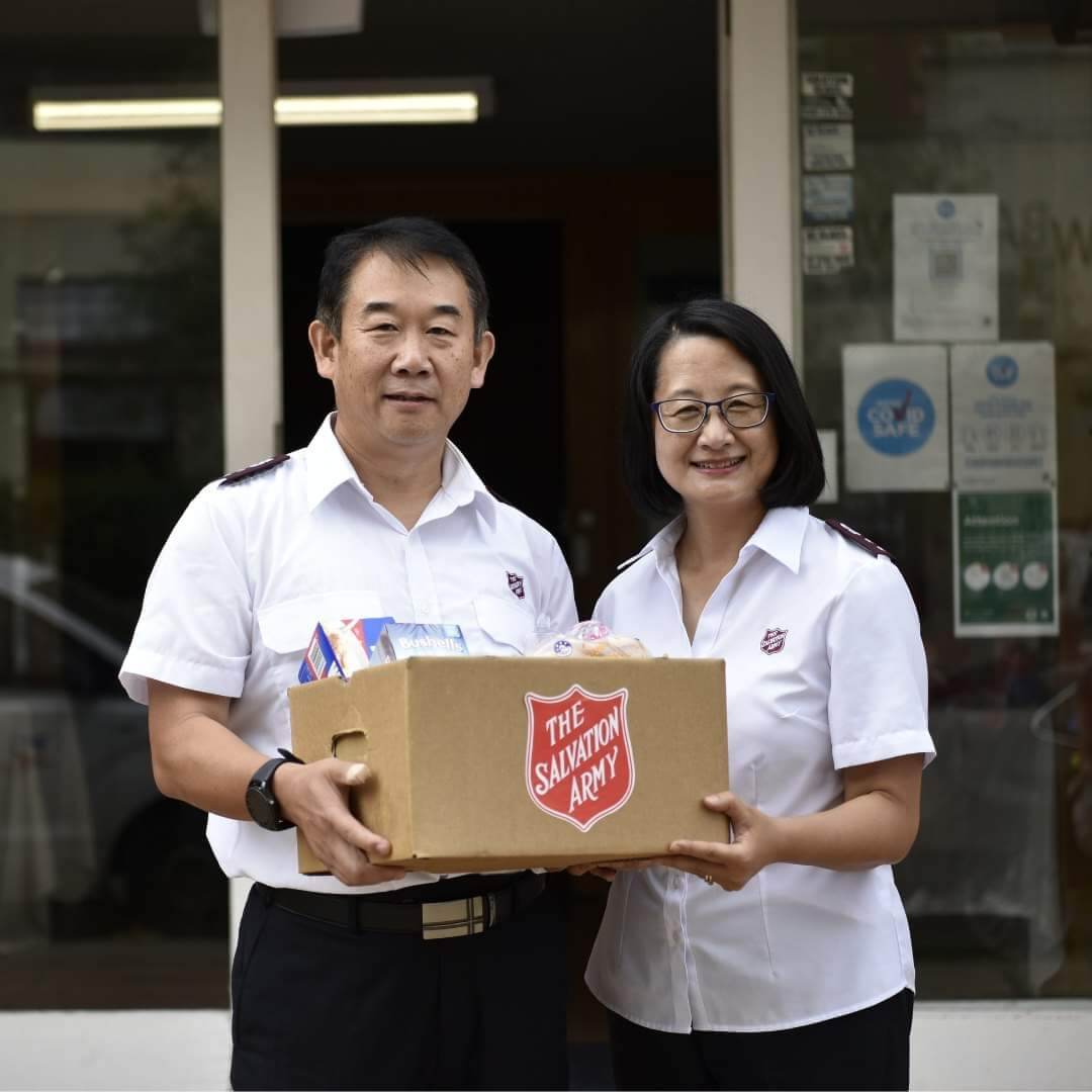 Frank and Belinda care for people at Christmas