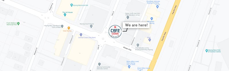 Map location of Cafe Oasis