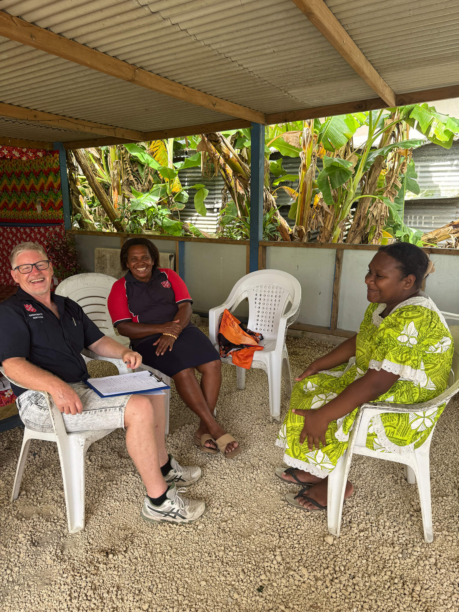 Daryl and Lilyrose facilitating an assessment with Rolyn.