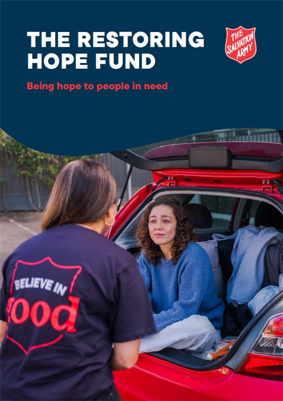 PDF cover of Restoring hope fund report