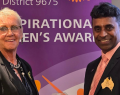 Leanne Pateman with Rotary 9675 District Governor Renga Rajan at the Rotary 2025 Most Inspirational Women&rsquo;s Awards event at Parliament House in Sydney