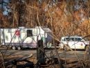 SAES vehicle in bushfire ravaged area
