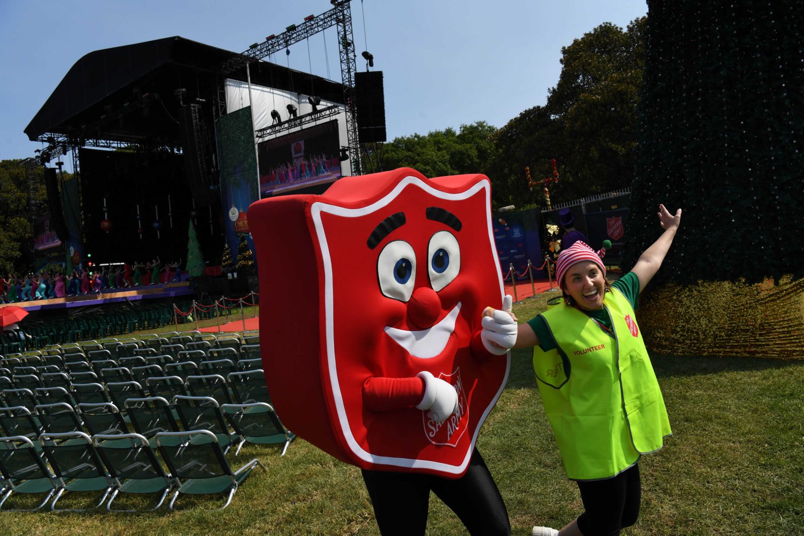 Salvos volunteer with Shieldy