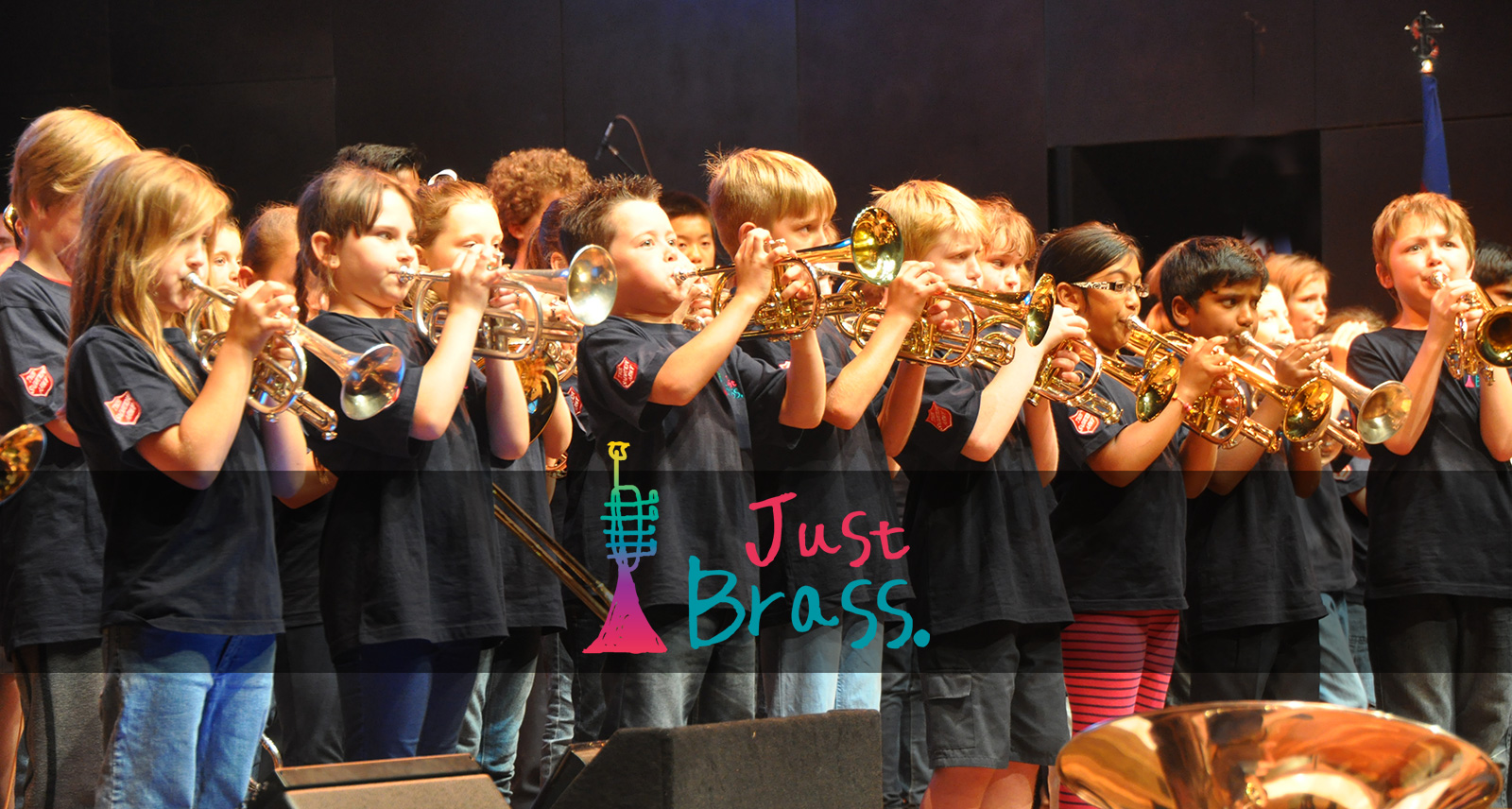 Children performing brass music at Hamer Hall