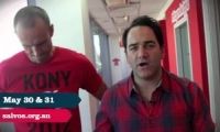 Fitzy and Wippa for Salvos Red Shield Appeal 2015 Doorknock