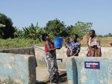 Women drawing water from a borehole [Credit: The Salvation Army Malawi Territory]