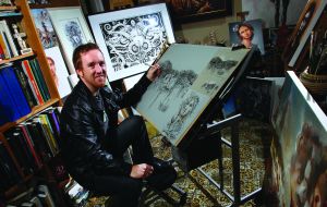 Artist's brush with Jayne