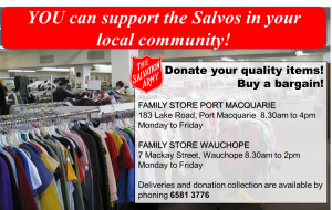 You can support the SALVOS in your local community