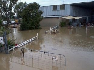 Flood waters affect a regional property