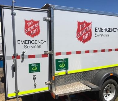 A Salvation Army Emergency Services food truck