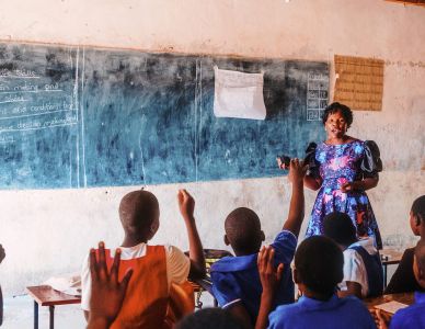 Classroom filled with students