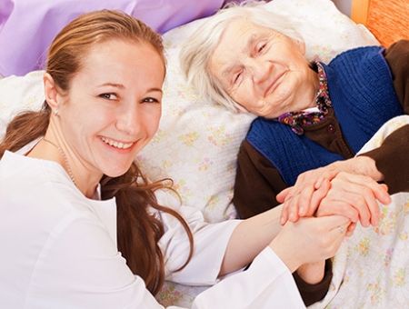 visiting an elderly lady