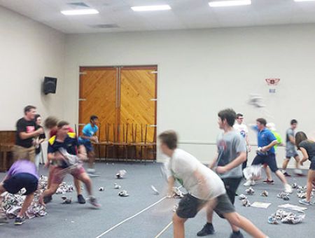 youth playing a game