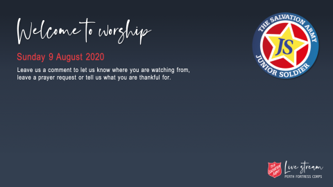 Junior Soldier Renewal Sunday 9 August 2020