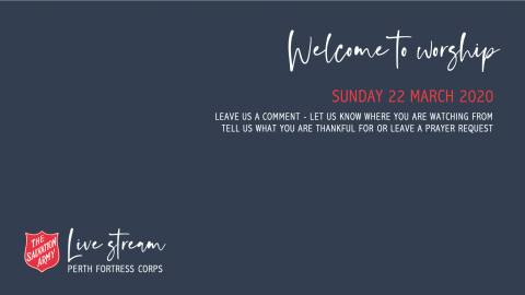 Sunday Worship Meeting 22 March 2020