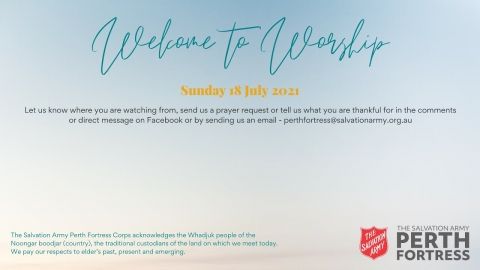 Worship Service 18 July 2021