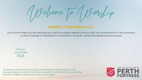 Sunday Worship Meeting 5 September 2021