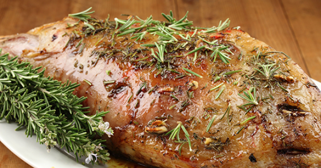 Roast leg of lamb