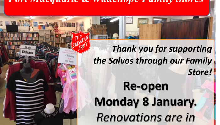 Family Store Renovations - Re-opens 8 January