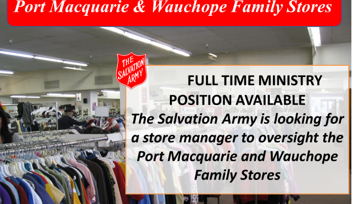 Full Time Ministry Position available.