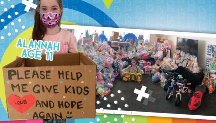 Alannah brings Christmas smiles to struggling kids