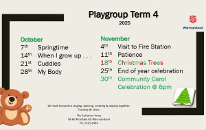 Playgroup Term 4 is About to Start!