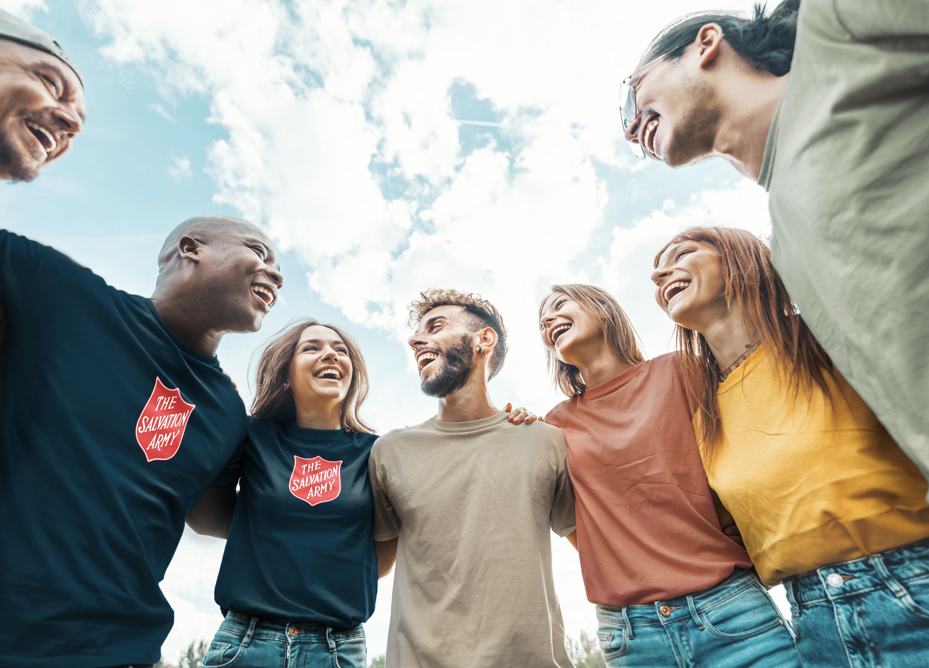 Photo of Salvo worker with young people
