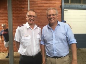 Lt-Colonel Godkin with Prime Minister Scott Morrison.