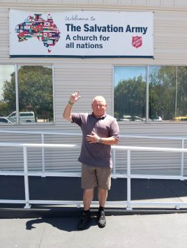 Dallas has found hope and stability though faith and serving with the Salvos