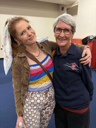 Danielle (left) was supported by the Salvos and shares her story to support others and the work of the Salvos