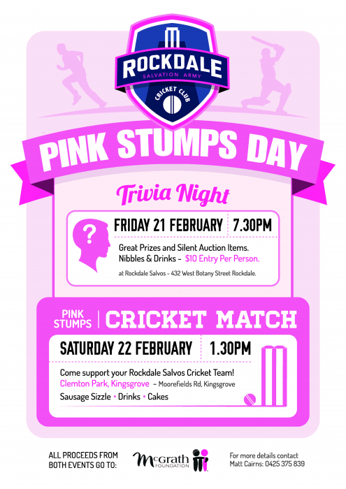 Pink Stumps Day - Cricket event