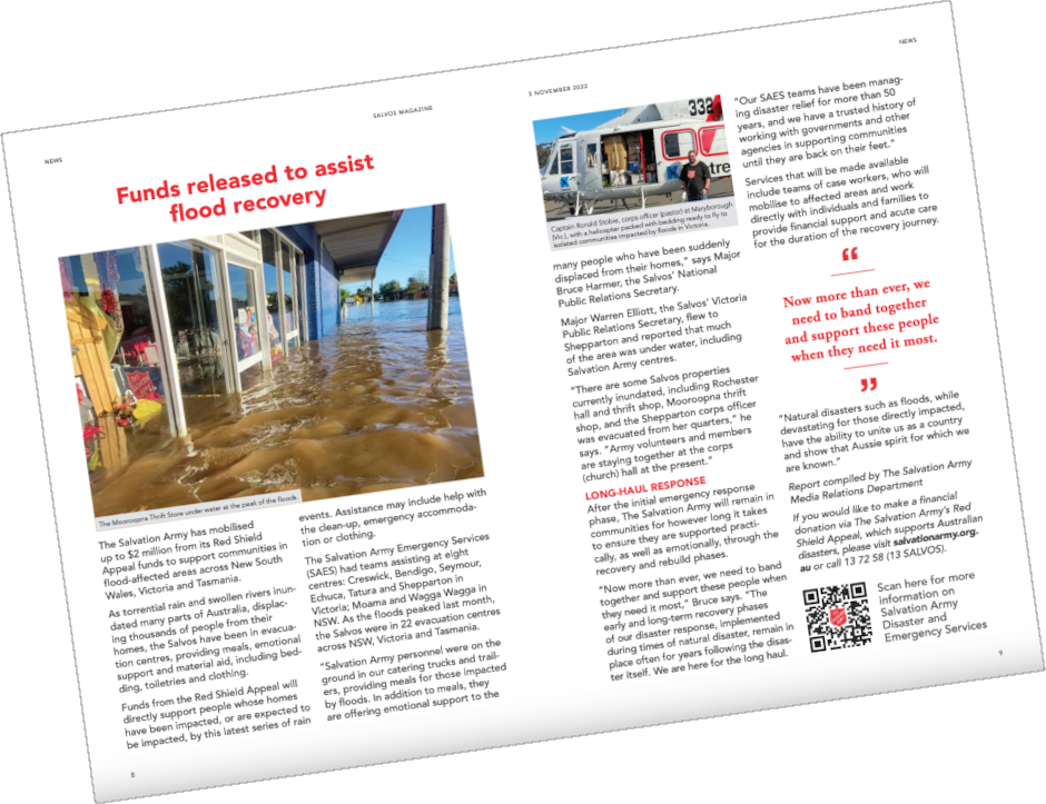 The Salvation Army's Salvo Magazine, 5 November 2022