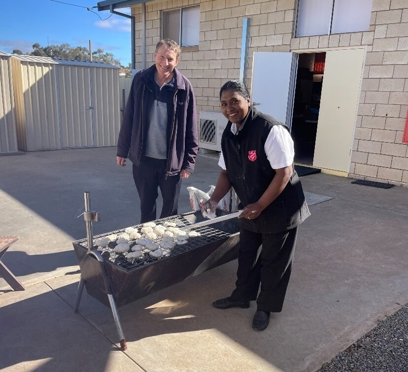 Salvos Broken Hill heads Kevin and Sugunama preparing lunch