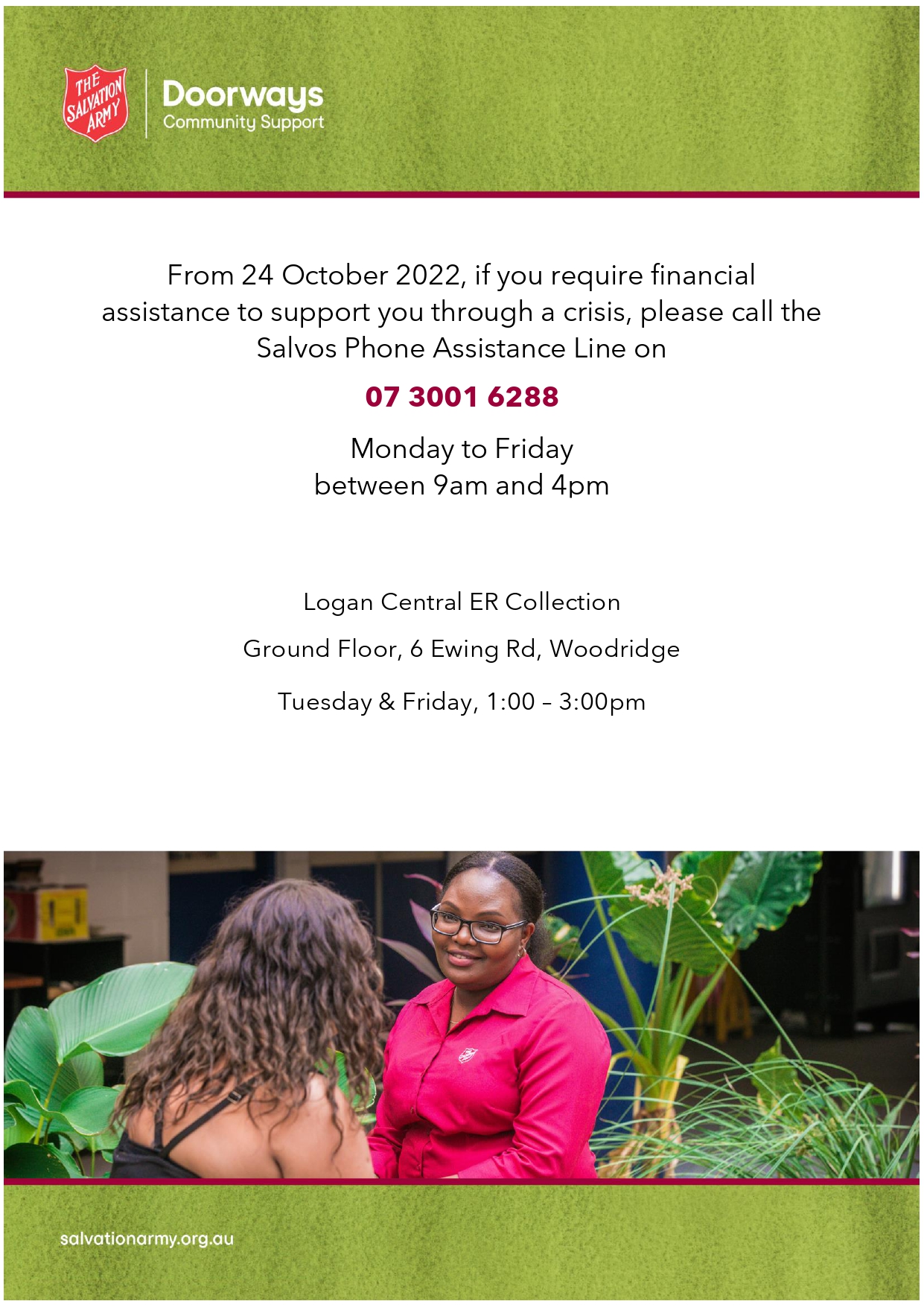 SALVOS CONNECT Logan The Salvation Army Australia