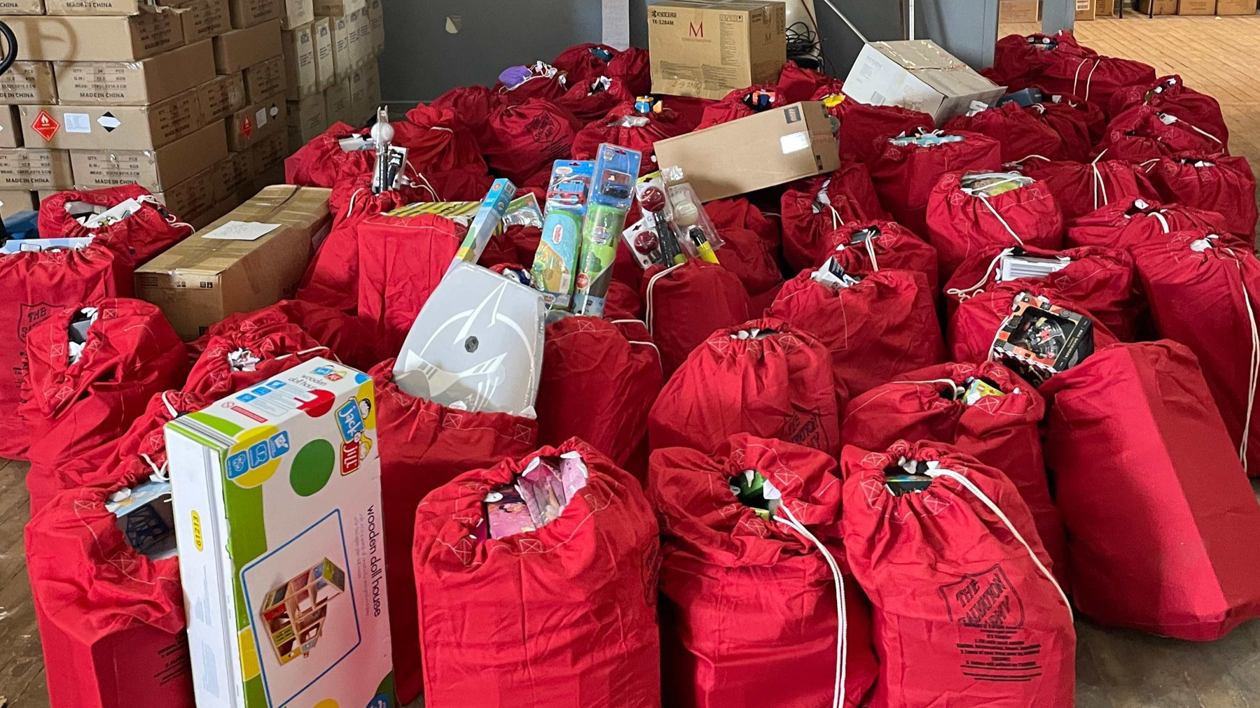 bags of donated items