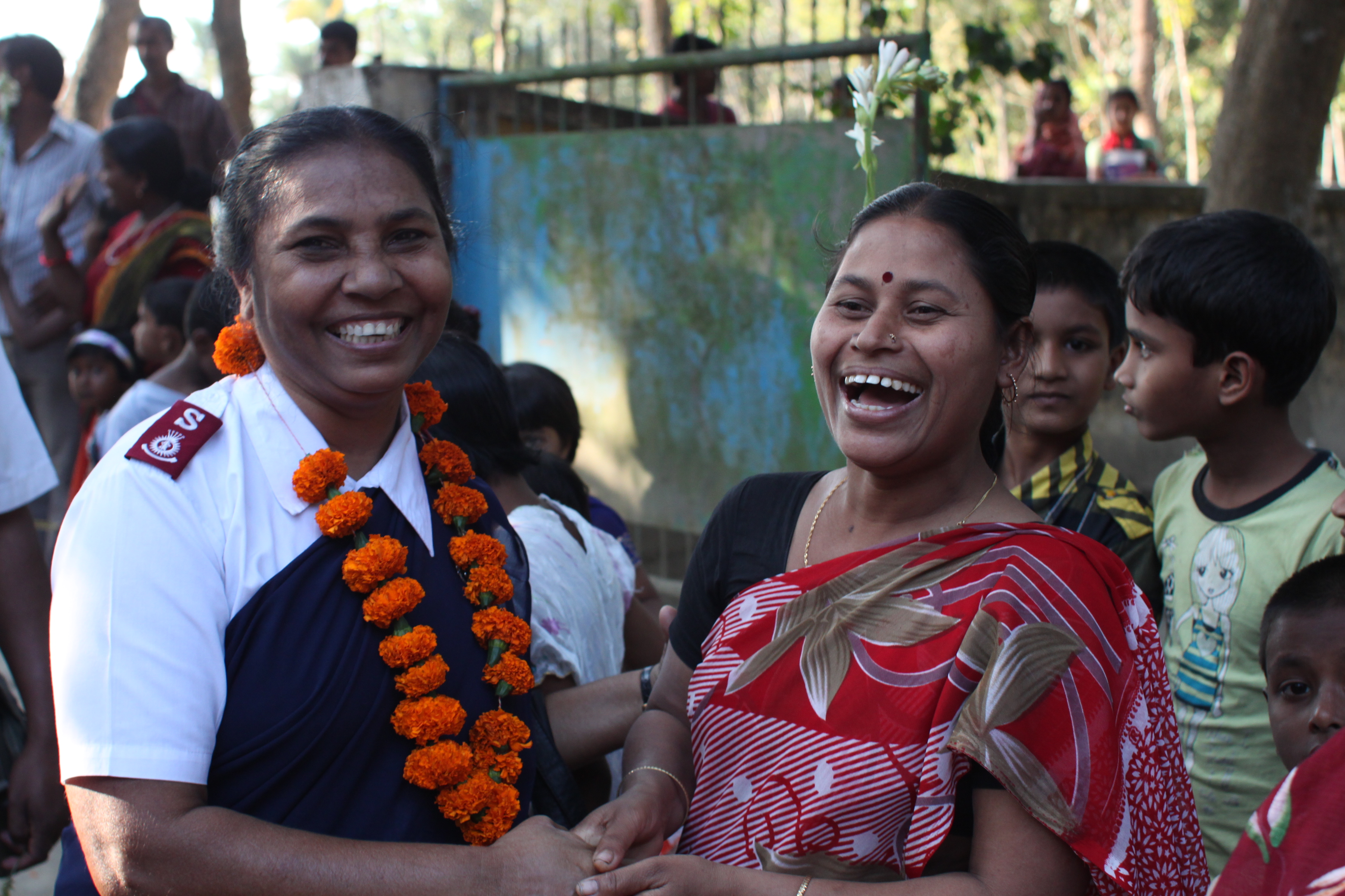 Young Bangladeshi Salvationists laughing together