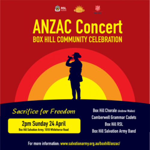 Get tickets for ANZAC Concert