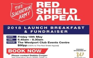Red Shield Appeal 2018 Launch Breakfast and Fundraiser