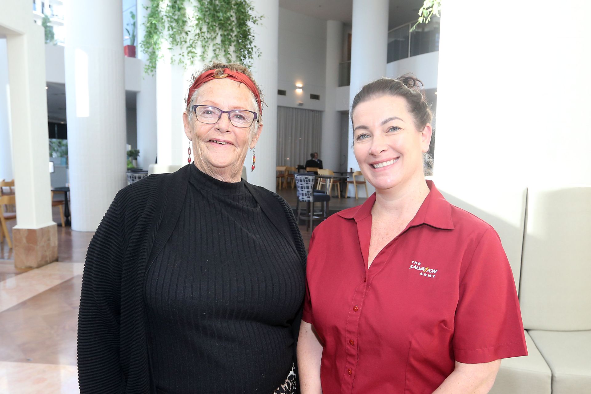 Kerry found shelter, advocacy and homelessness support through The Salvation Army, picture of Kerrie with The Salvos. Credit: Gold Coast Bulletin - Ryan Gosling