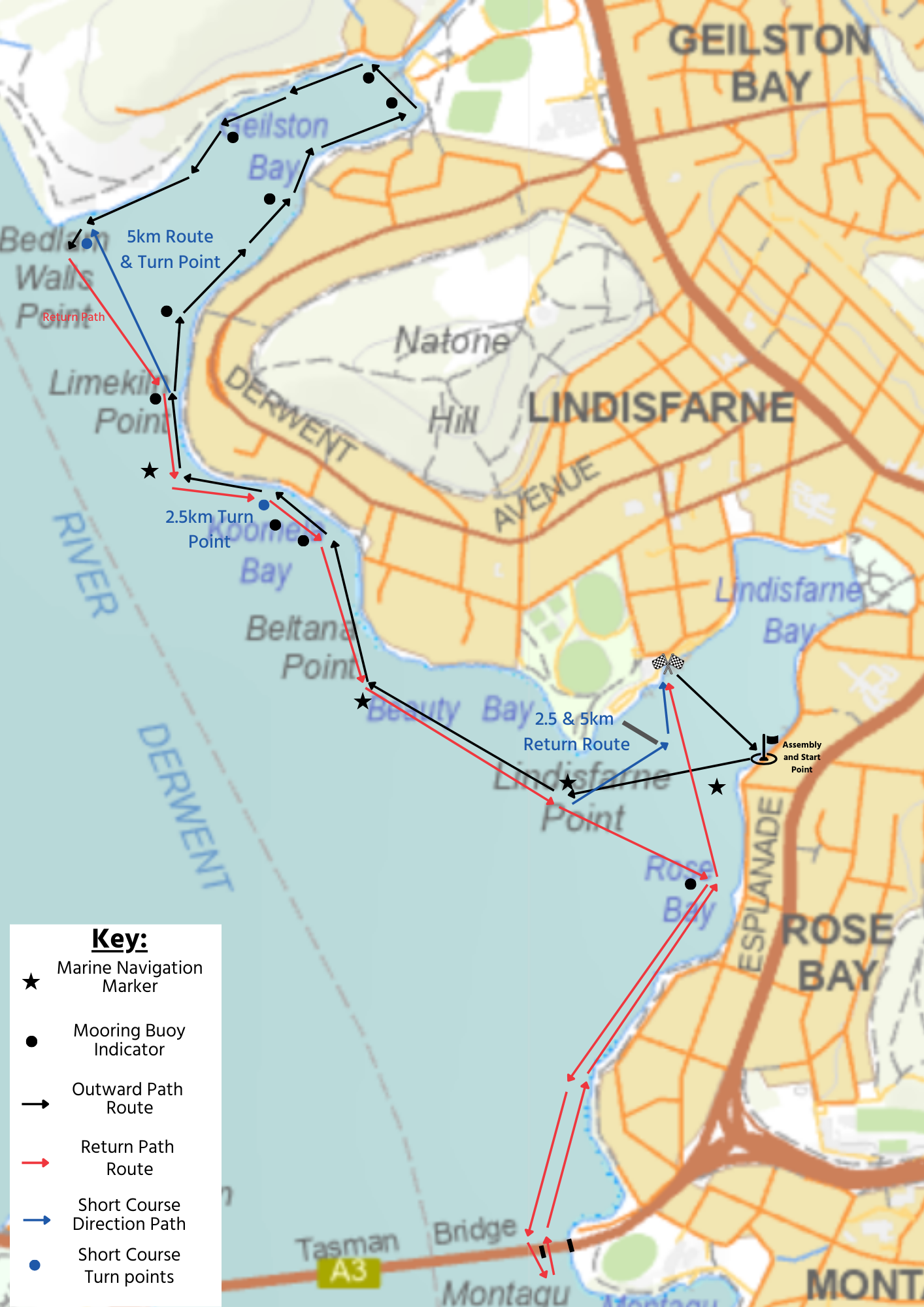 Paddle Together Against Poverty Northern Route Map
