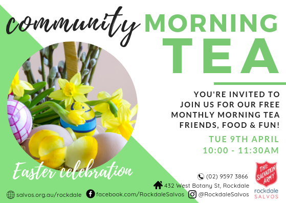 Community Morning Tea | The Salvation Army Rockdale | The Salvation ...