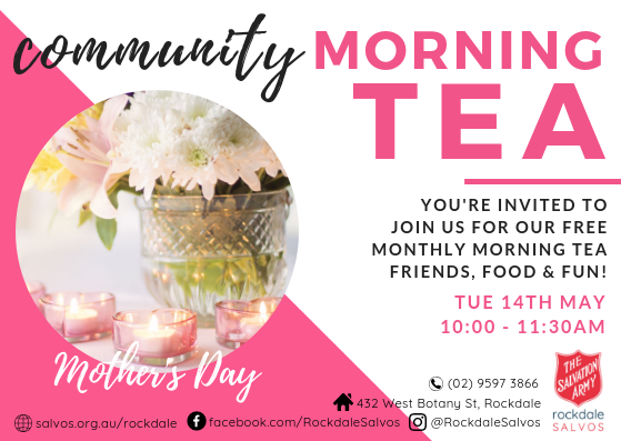 Community Morning Tea | The Salvation Army Rockdale | The Salvation ...