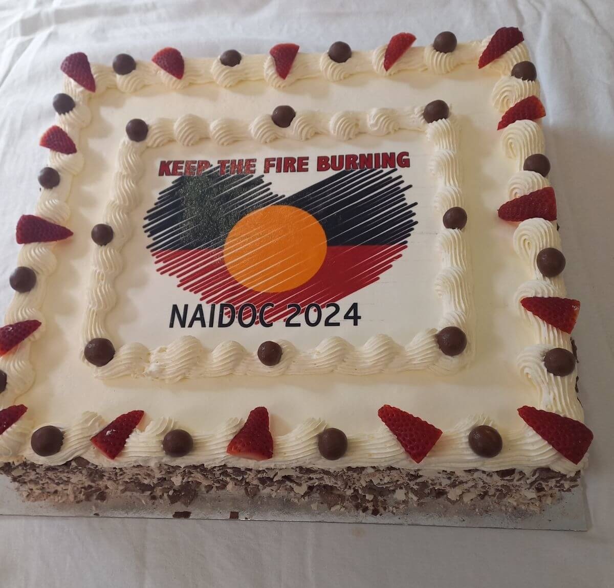 The 2024 NAIDOC cake used as part of community lunch celebrations.