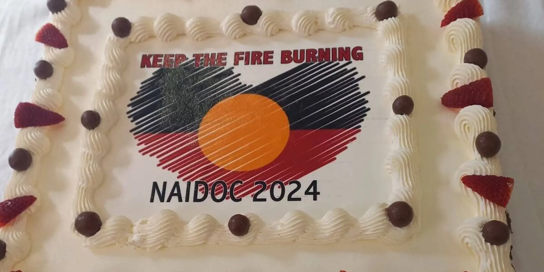 The 2024 NAIDOC cake used as part of community lunch celebrations.