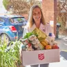 Officer delivering hamper