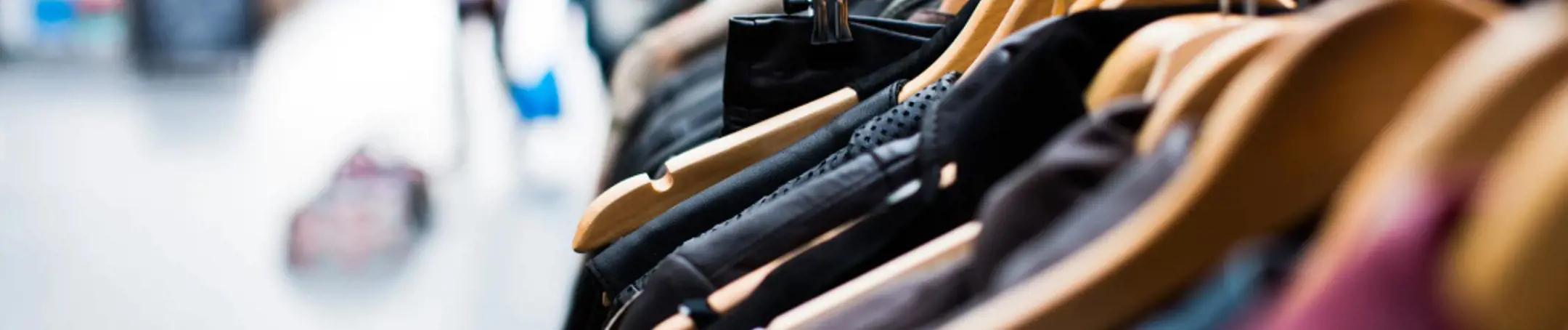 A clothing rack at a Salvos store.