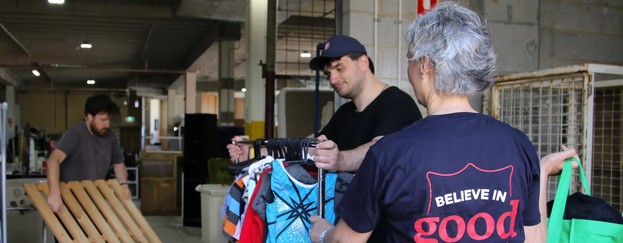 Volunteering at a salvos store