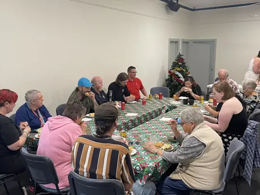 people having a meal