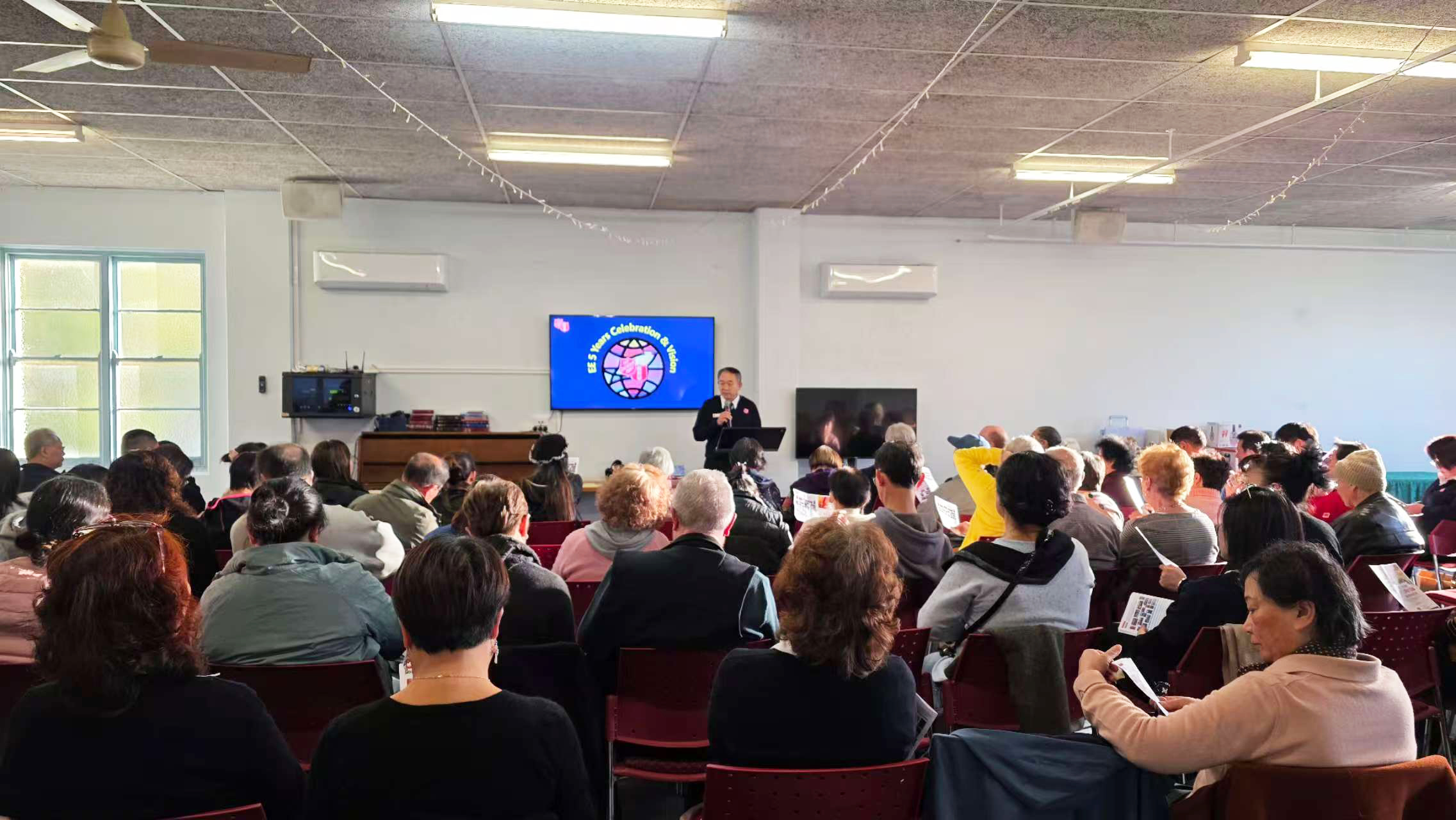 Captain Frank Wang speaking at a service at Bankstown Corps.