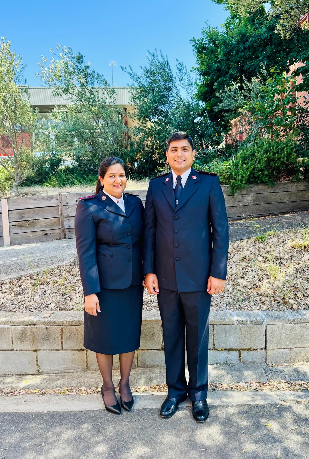 Photograph of Captain Hummera Ashir and Captain Ashir Morris.